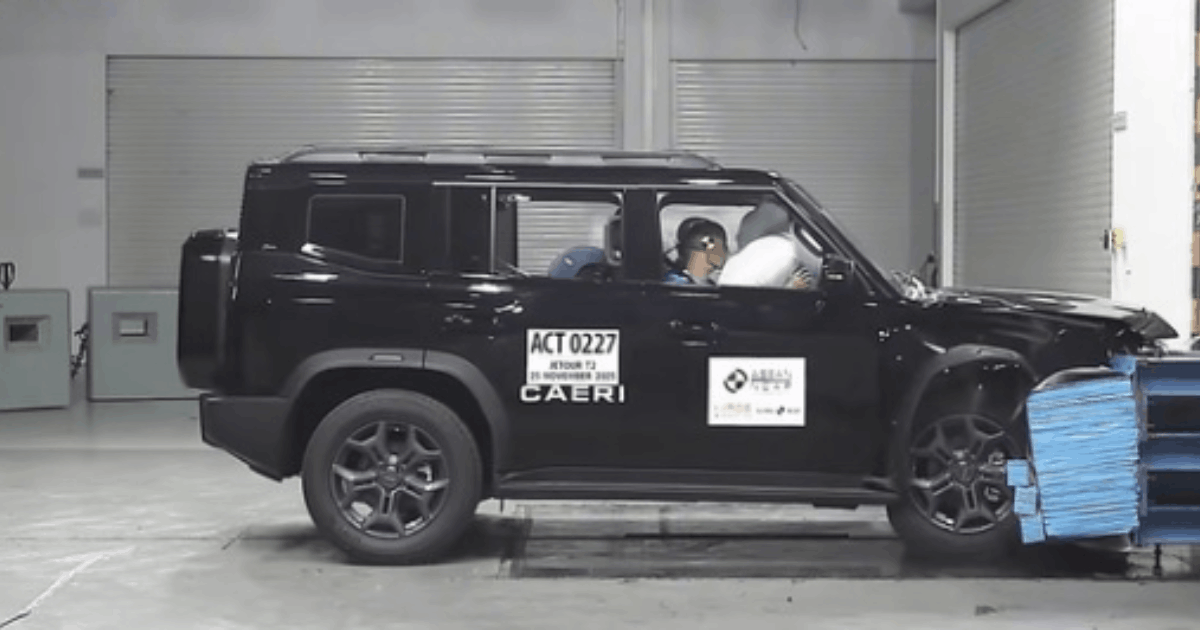 uji tabrak Jetour T2