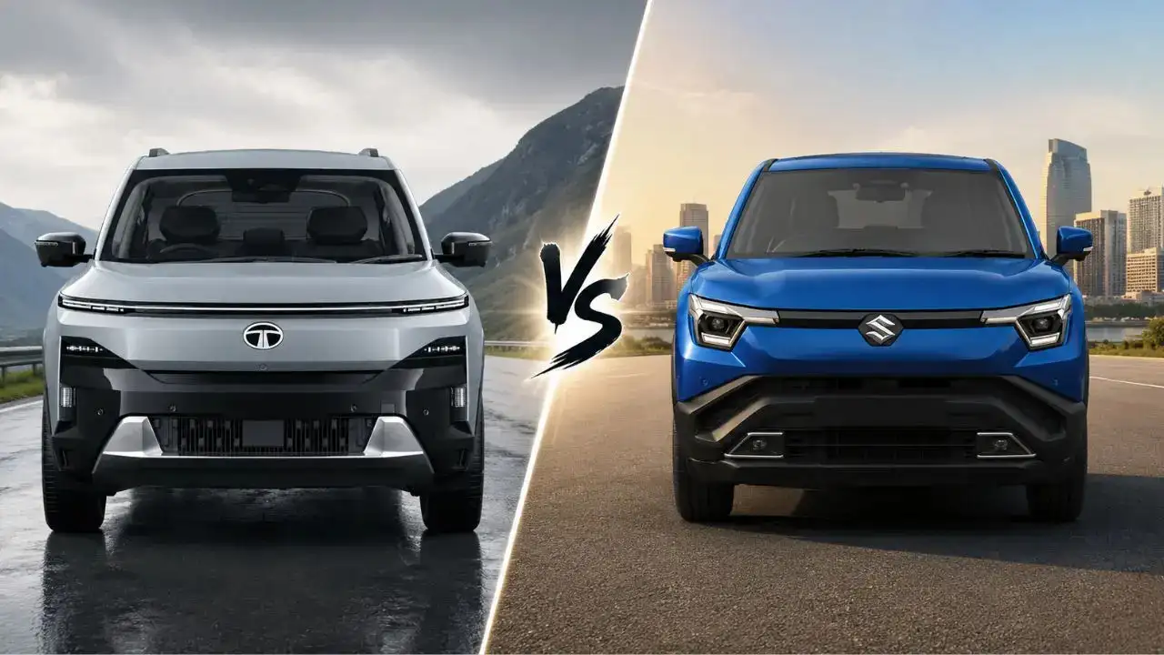 tata sierra ev - ilustrasi berita Tata Sierra EV vs Maruti Suzuki e Vitara: Perbandingan Harga, Jarak Tempuh, dan Fitur